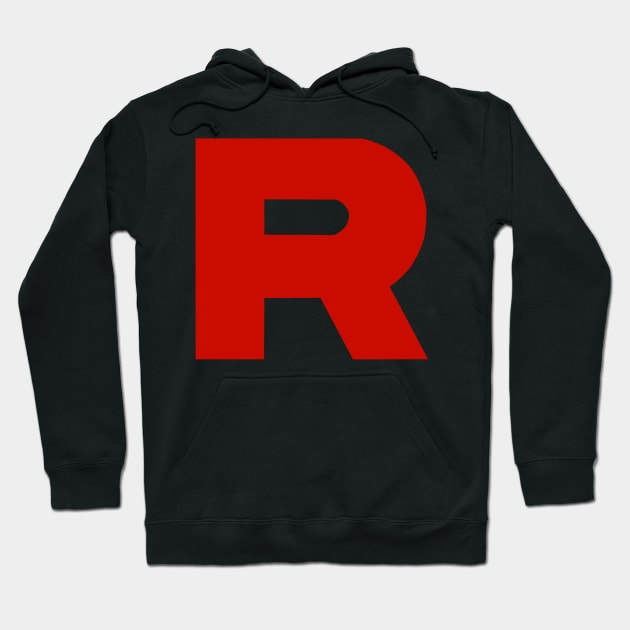Red R Hoodie by Kitopher Designs
